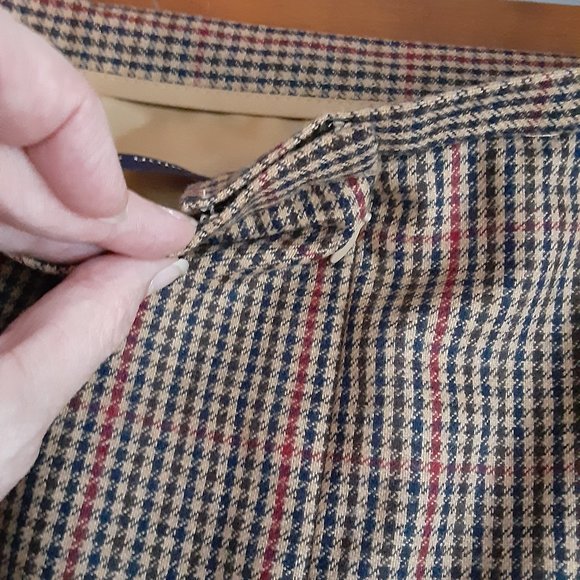 Wool Houndstooth Goosefoot Pattern Polyester/Wool Blend Pencil skirt - Picture 6 of 12